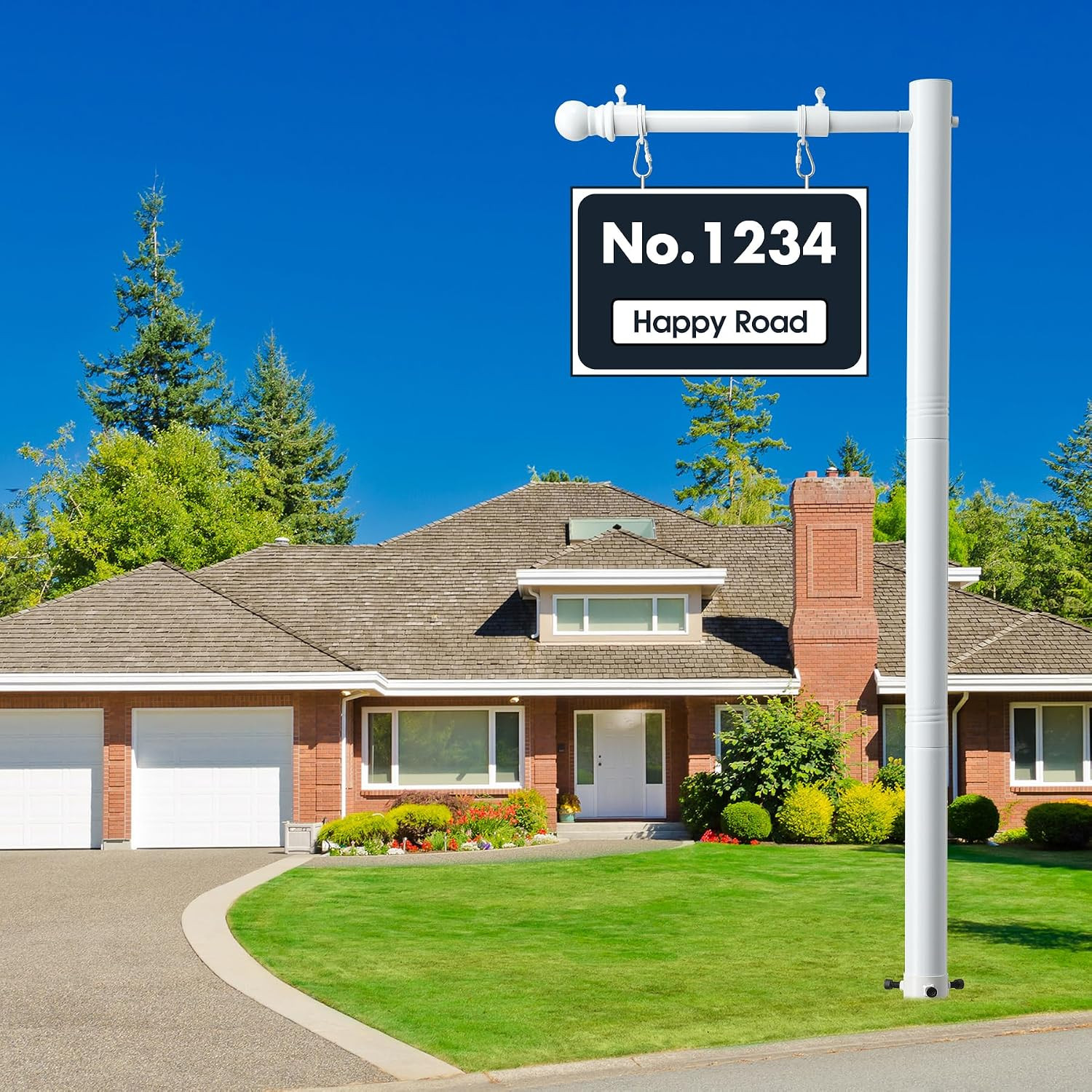 100&Prime; Heavy-Duty Alloy Real Estate Sign Post Commercial Yard Sign with 35&Prime; Arm &