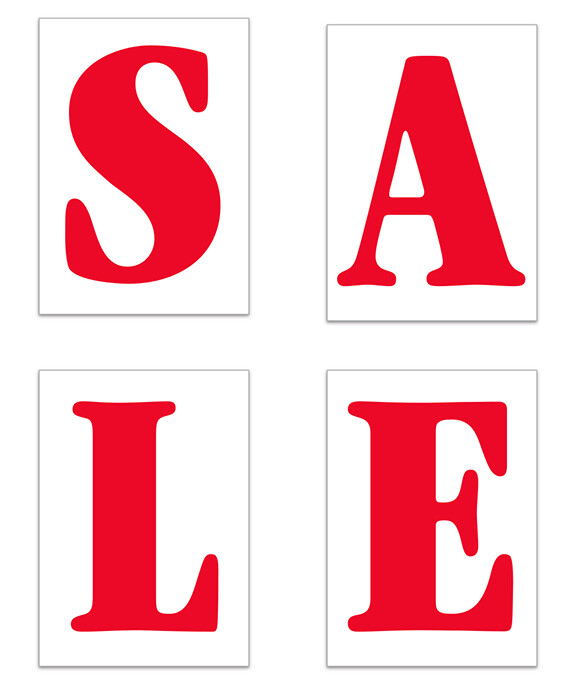 UNDER THE HOOD SIGN SAVE SALE KIT CAR LOT DEALER KIT RED WHITE 29&Prime; X 41&Prime;