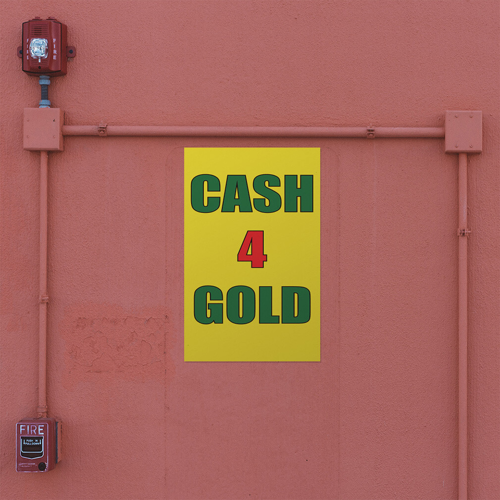 Door Decals Vertical Vinyl Stickers Multiple Sizes Cash 4 Gold Industrial Vinyl