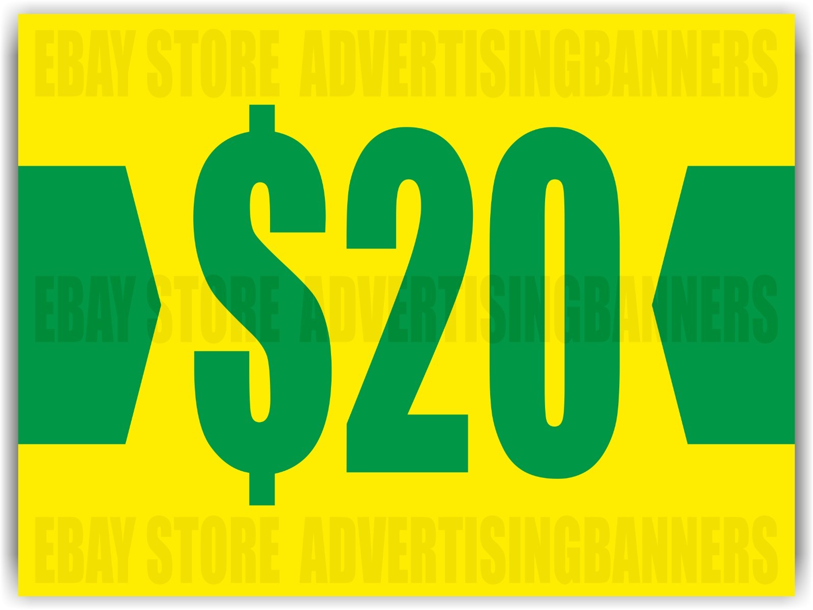 $20 Yard Sign with H-Stakes Lawn Sign SALE Discount Clearance Fixed Price Shop