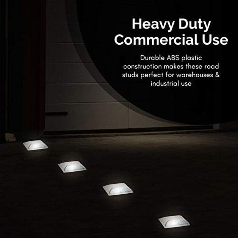 20 Pack Reflective Road Marker Pavement & Driveway White Safety Cone Comercial