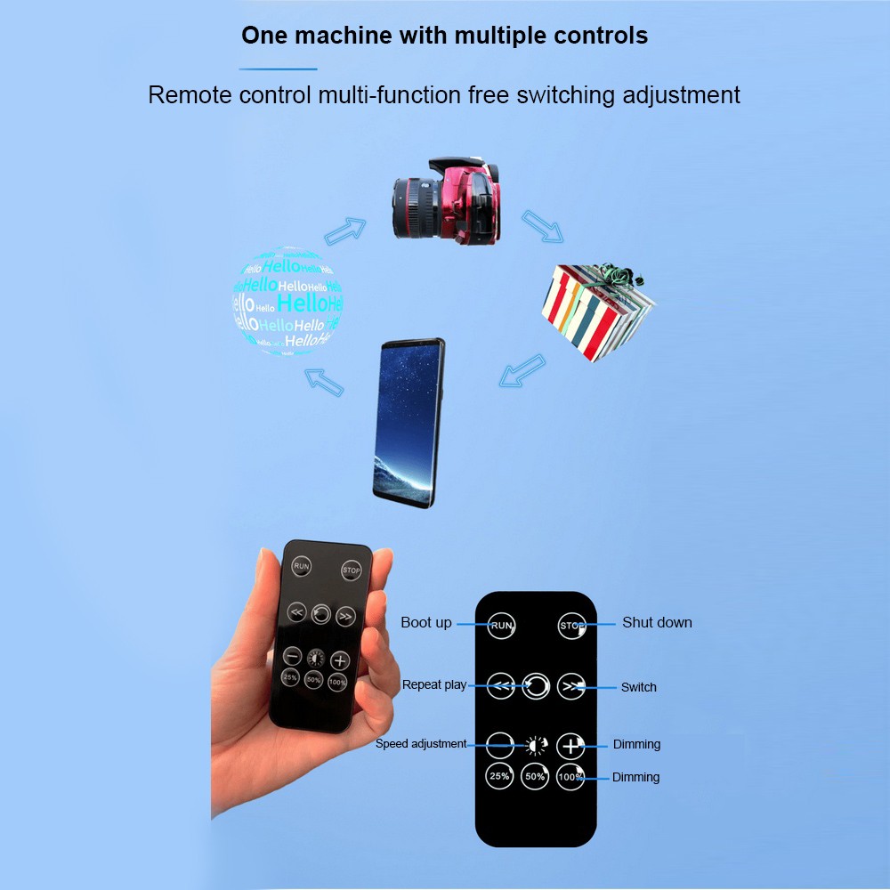 3D WIFI Hologram Projector LED Holographic Displays Fan Advertising w/Cover Case