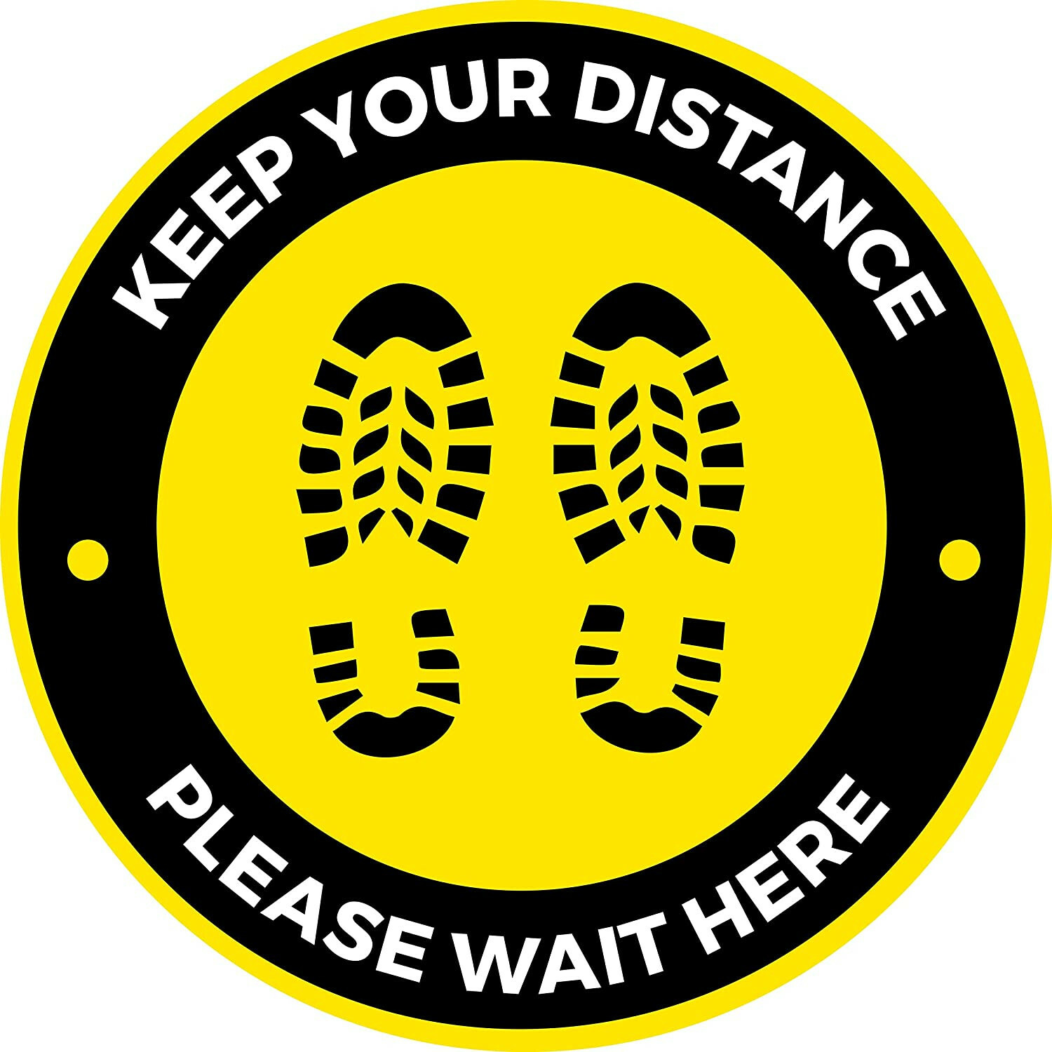 10 Pack Social Distancing Floor Decals – 11&Prime; Commercial Grade Removable Sticker