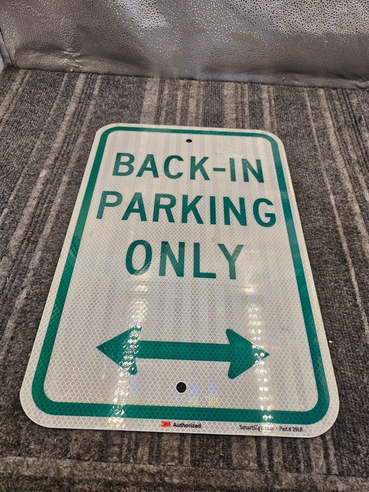 (QTY 3) SmartSign Back-In Parking Only Sign Bidirectional Arrow 12&Prime;x18&Prime;