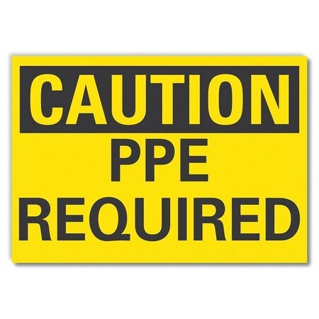 Lyle Lcu3-0217-Rd_10X7 Caution Sign, Self-Adhesive Vinyl, 7 In. H,