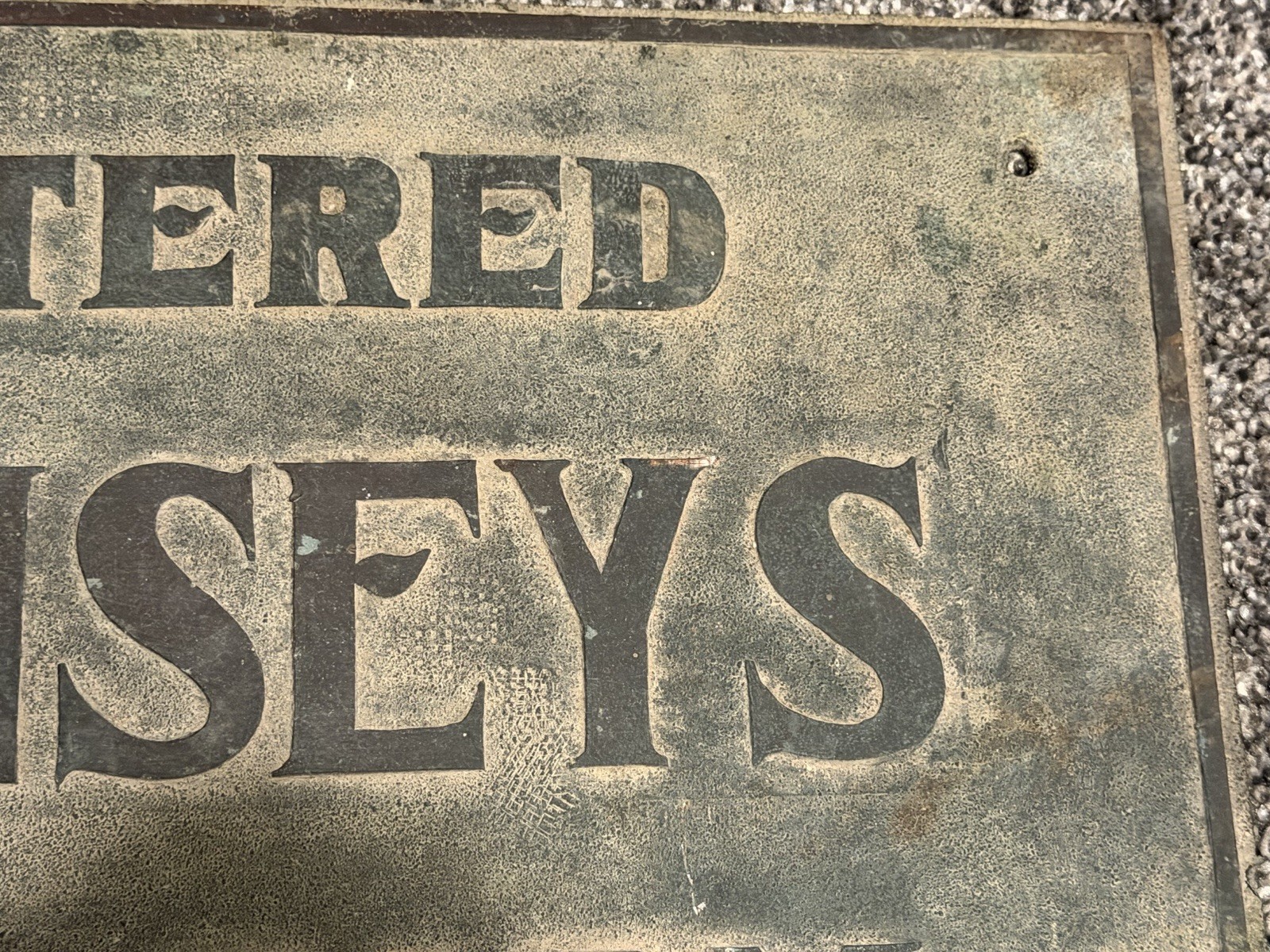RARE Vintage Original Hoards Dairyman Guernseys Cow Metal On This Farm Sign