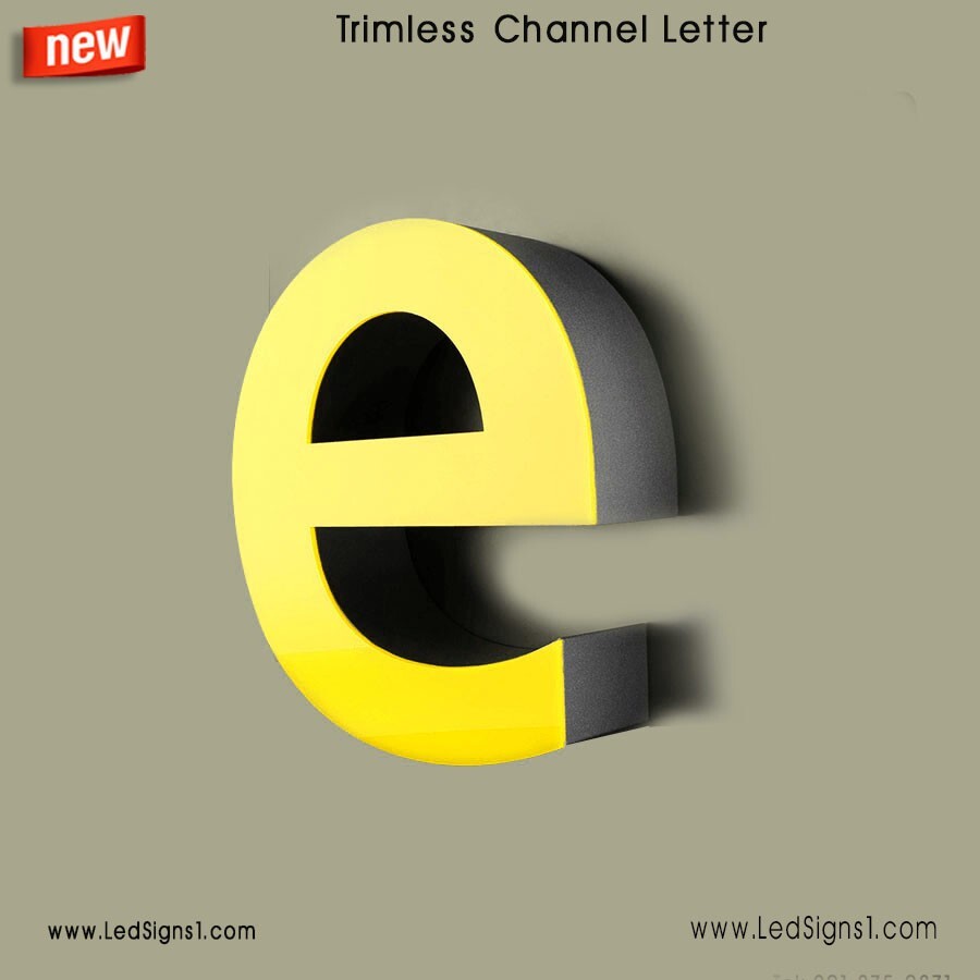 Custom made Trim less Channel Letters Signs Storefront signage 20 Inches