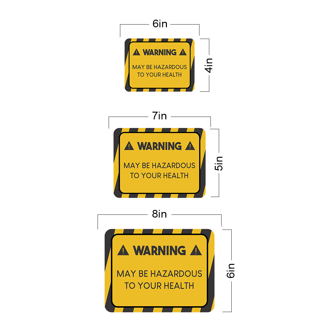 Classic Framed Plus Warning May Be Hazardous To Your Health Door or Wall Sign