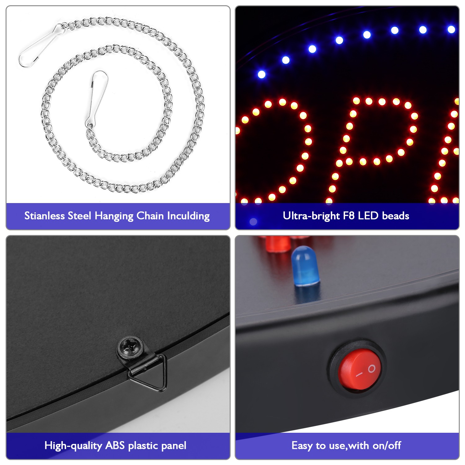 Large 23×14 inch Neon LED Open Light Flash Business Bar Ad Sign Board Store XL