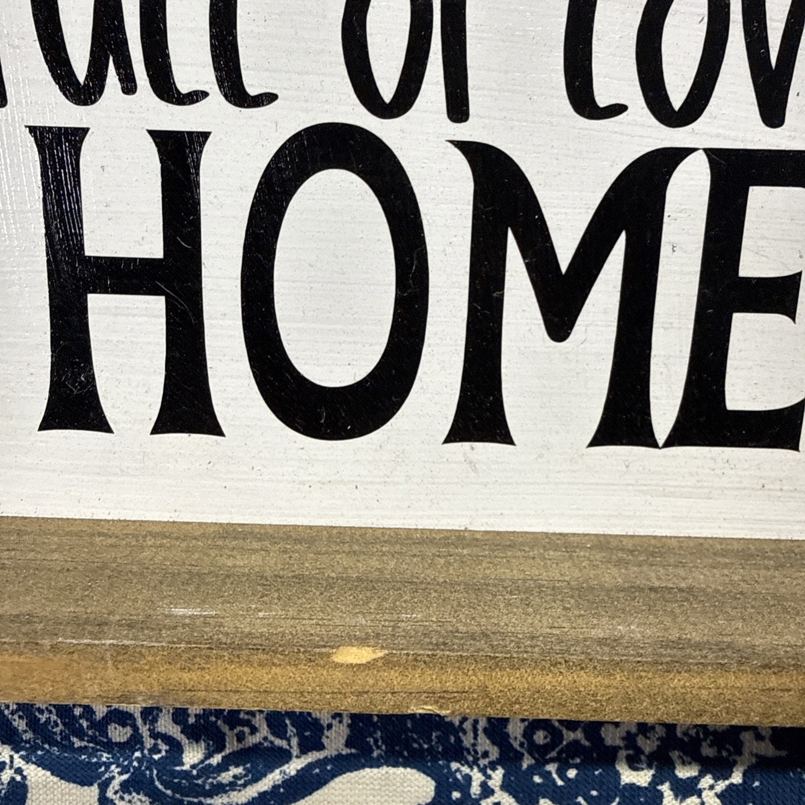 Welcome To Our Home 10×12 Hanging Wall or Door Sign Handmade – Flawed See Photos