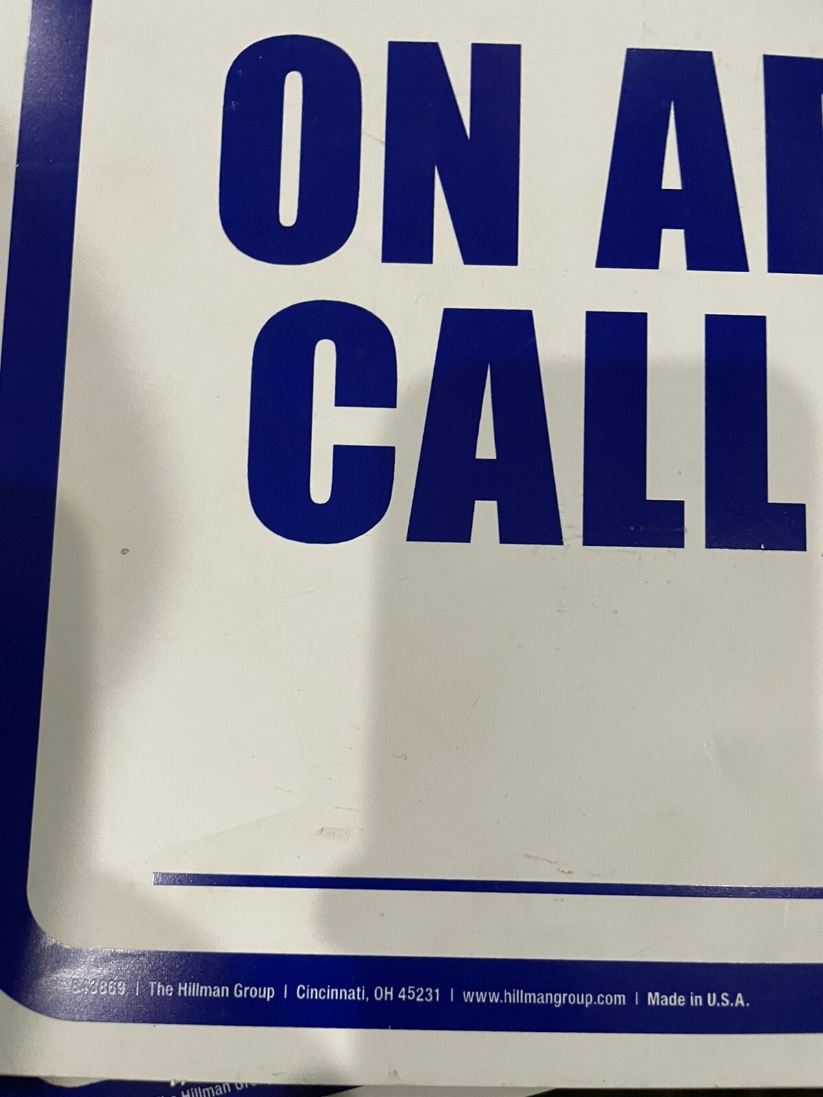 7X Hillman 843869 Reserved Online Order Parking Sign, 15&Prime; x 19&Prime;, Blue Vinyl USA