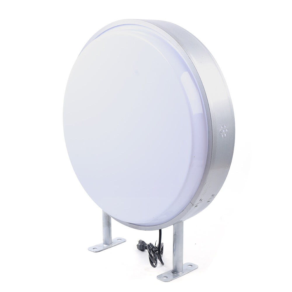 20&Prime; LED Double Sided Round Light Box Outdoor Sign Advertising Projecting Light