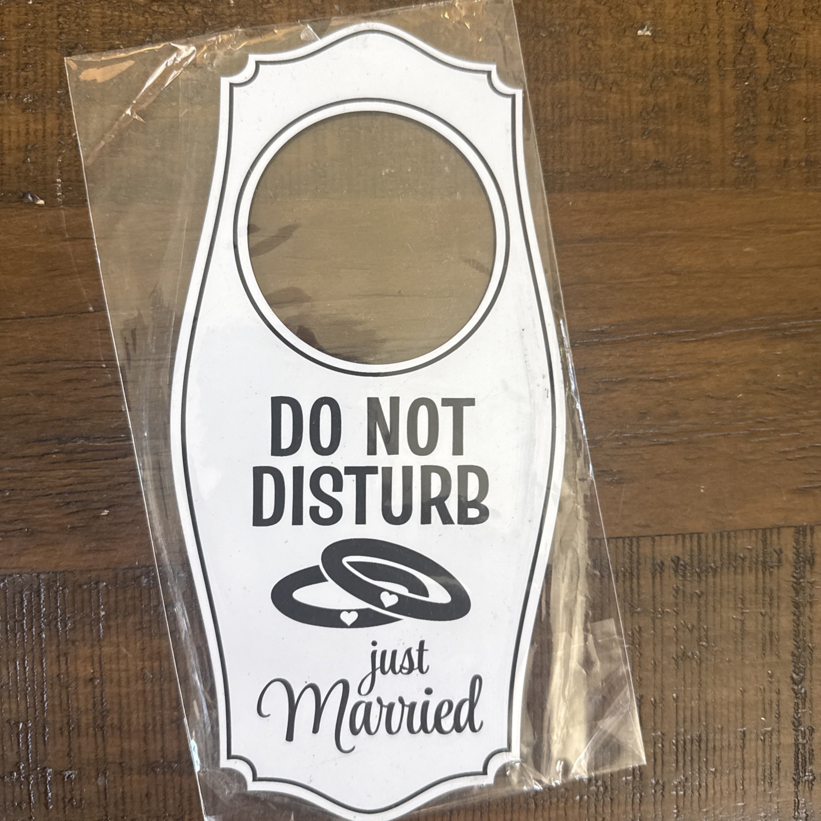 Do Not Disturb Just Married Door Hanger Sign White, 4&Prime; x 8&Prime;