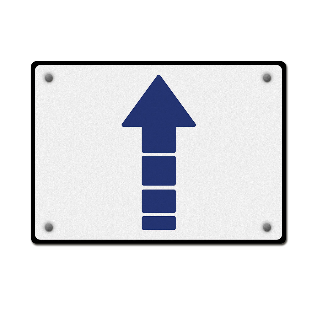 Horizontal Metal Sign Up Directional Acrylic Weatherproof Street Signage