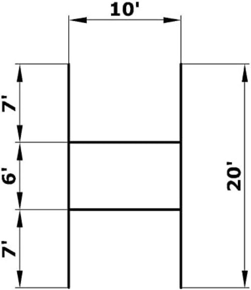 25 Pack Galvanized H Frame Wire Stakes – 20×10 Inch