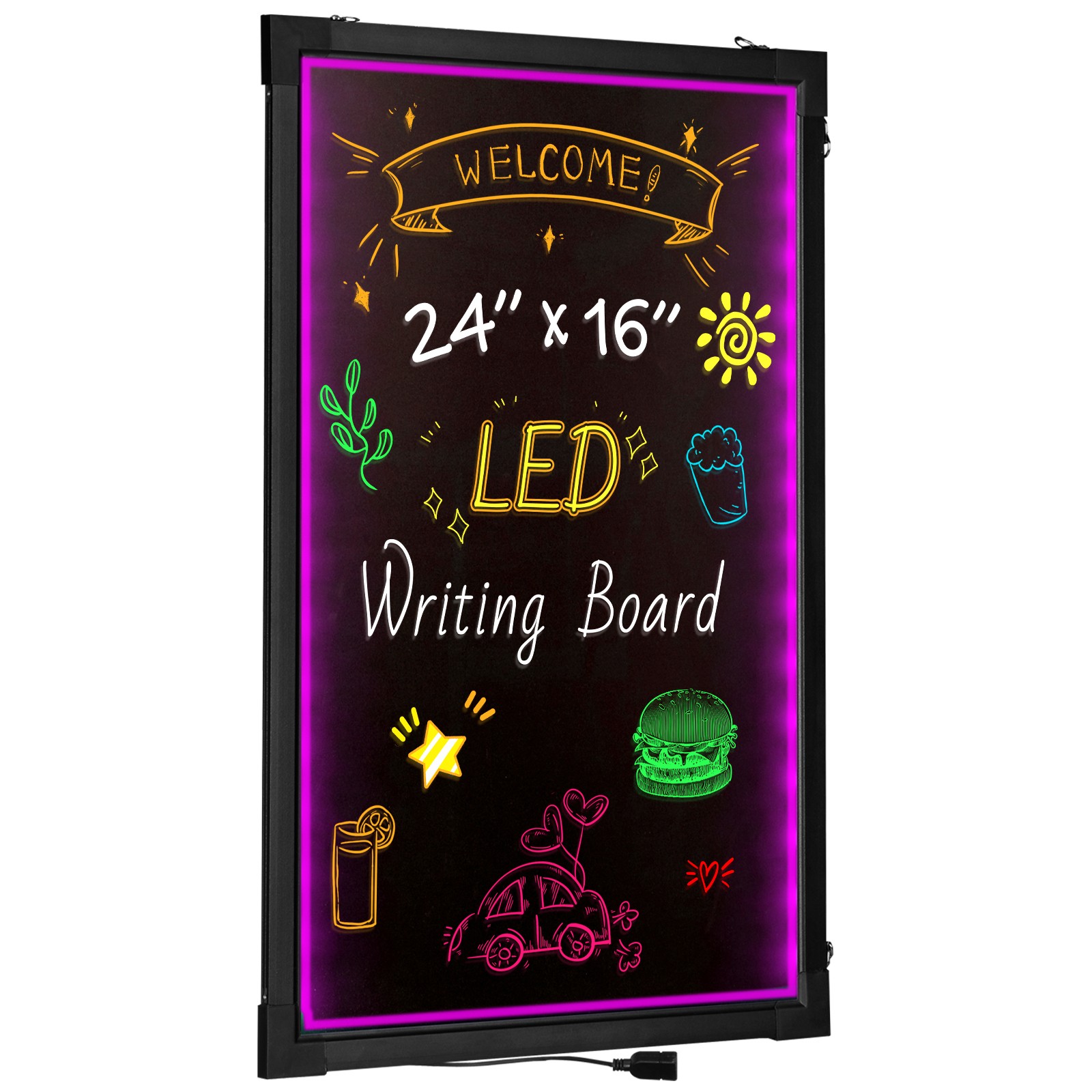 Uimoso Illuminated LED Chalkboard 24&Prime;x16&Prime; with Erasable Writing Surface