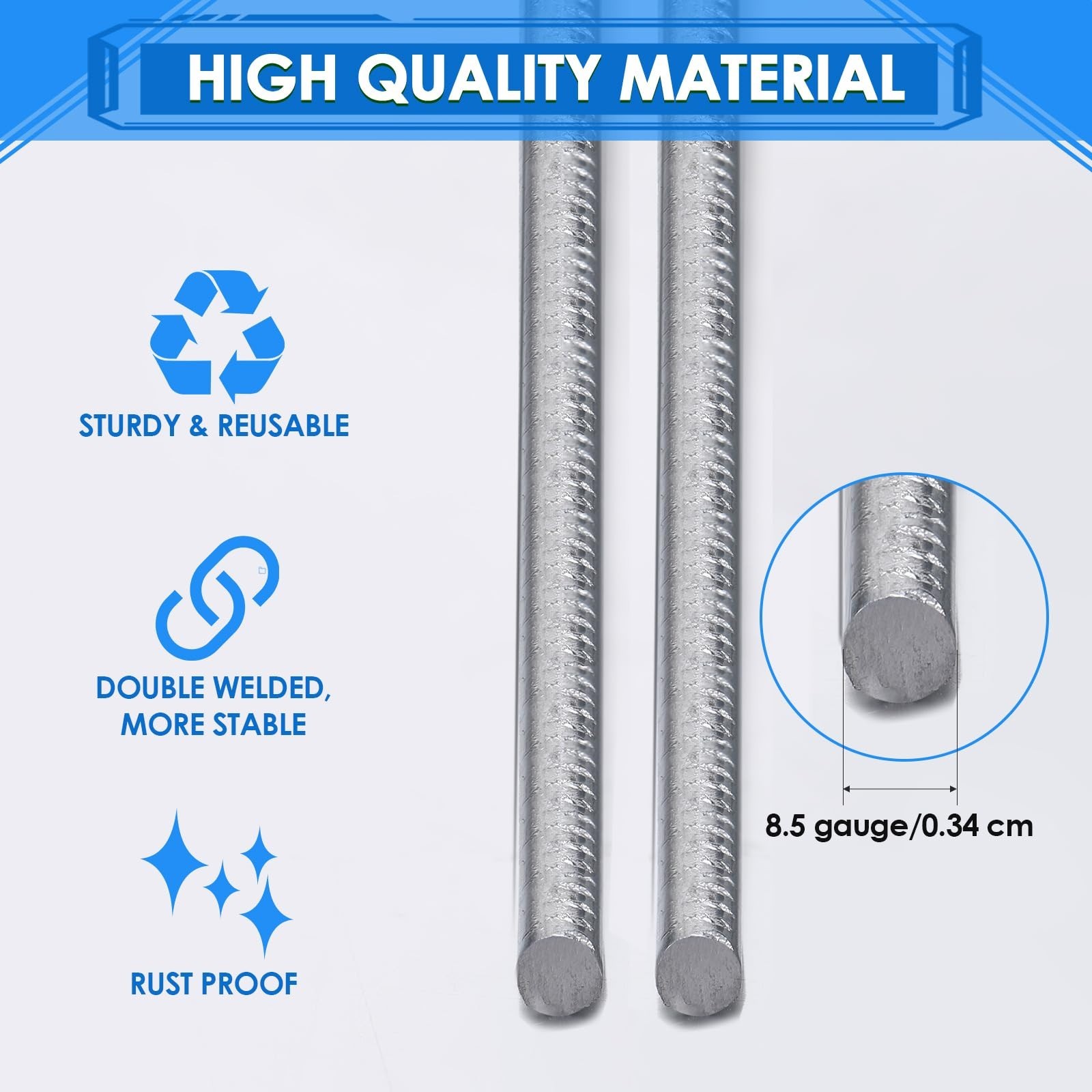 30 Pcs Heavy Duty Metal Yard Sign Stakes 20&Prime;x10&Prime; Galvanized Wire Holders for Law