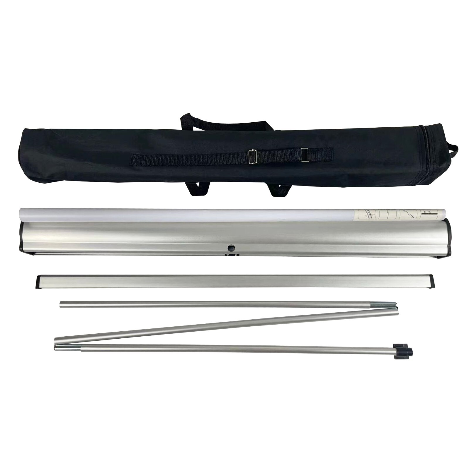 Standard Retractable Banner Stand with Carrying padded Canvas Bag and Box