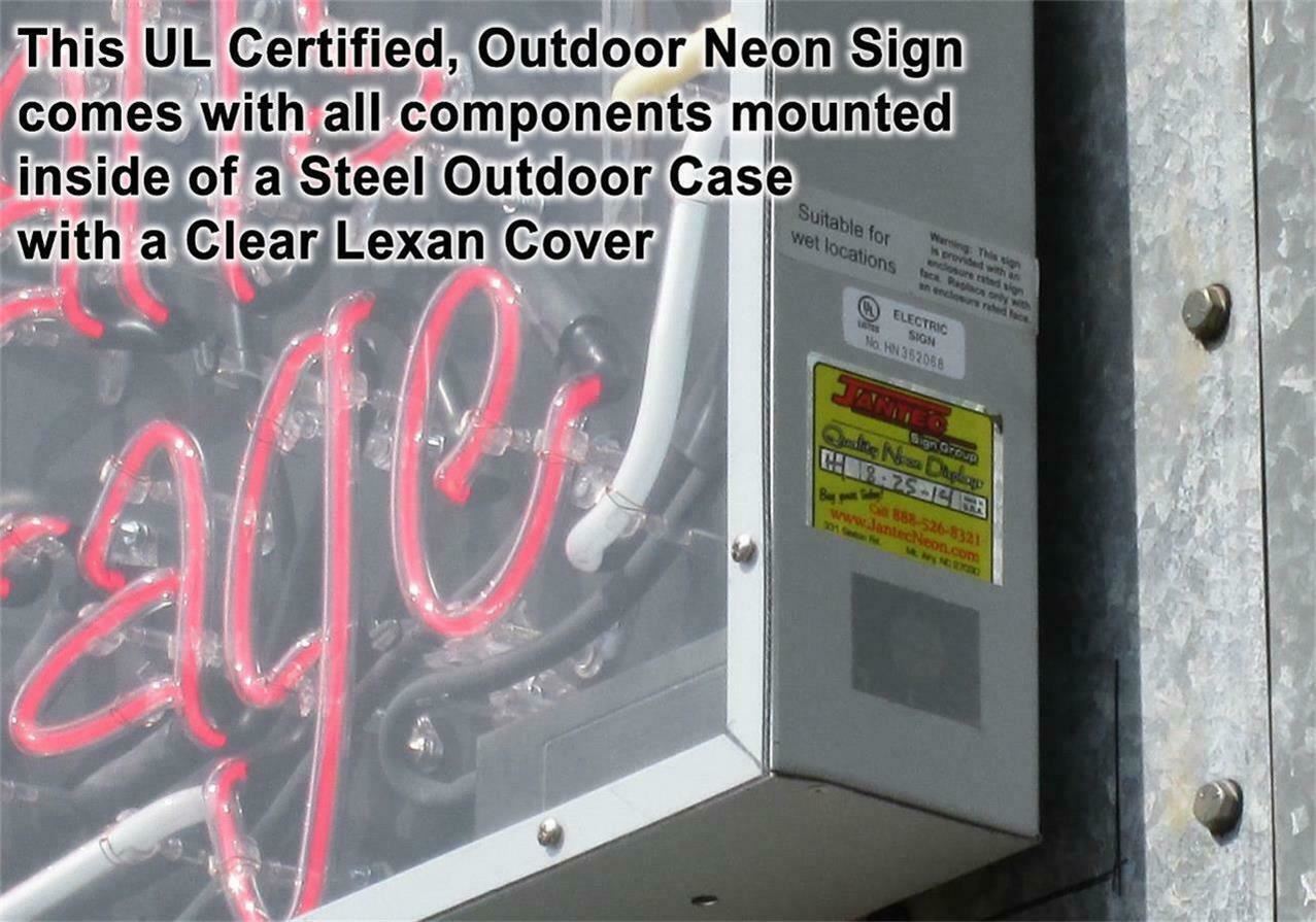OUTDOOR Title Loans Neon Sign | Jantec | 37&Prime; x 22&Prime; | Loan Collateral Cash