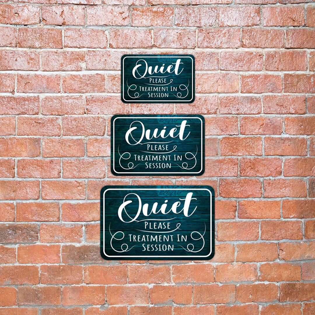 Classic Framed Plus Quiet Please Treatment In Session Door or Wall Sign