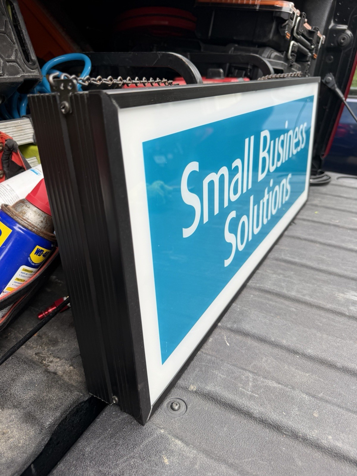 Zeon Corporation Illuminated “Small Business Solutions” Store Sign M171601