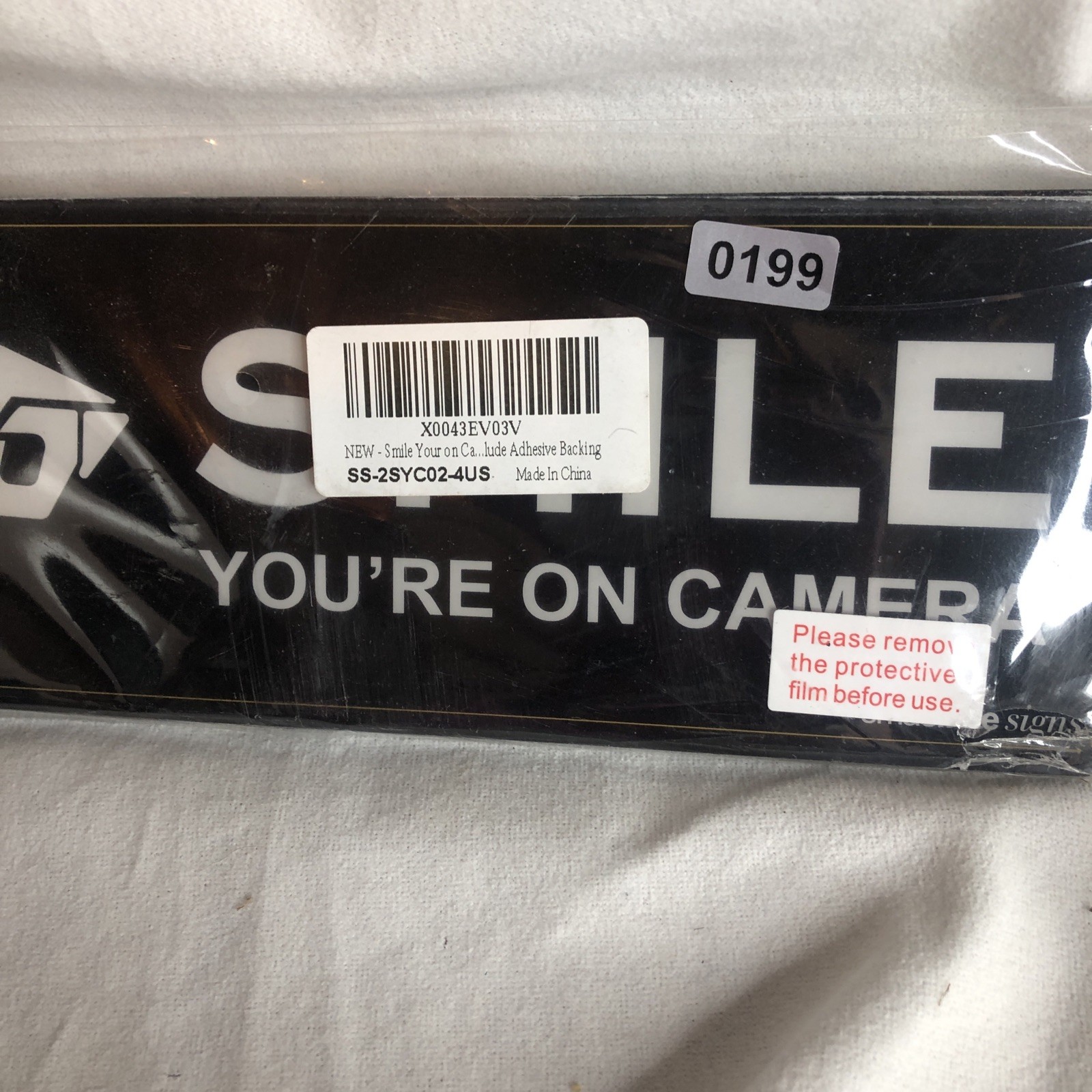 Smile Your on Camera Signs 4 Pack 9&Prime; X 3.1&Prime; Acrylic Camera Signs NEW!