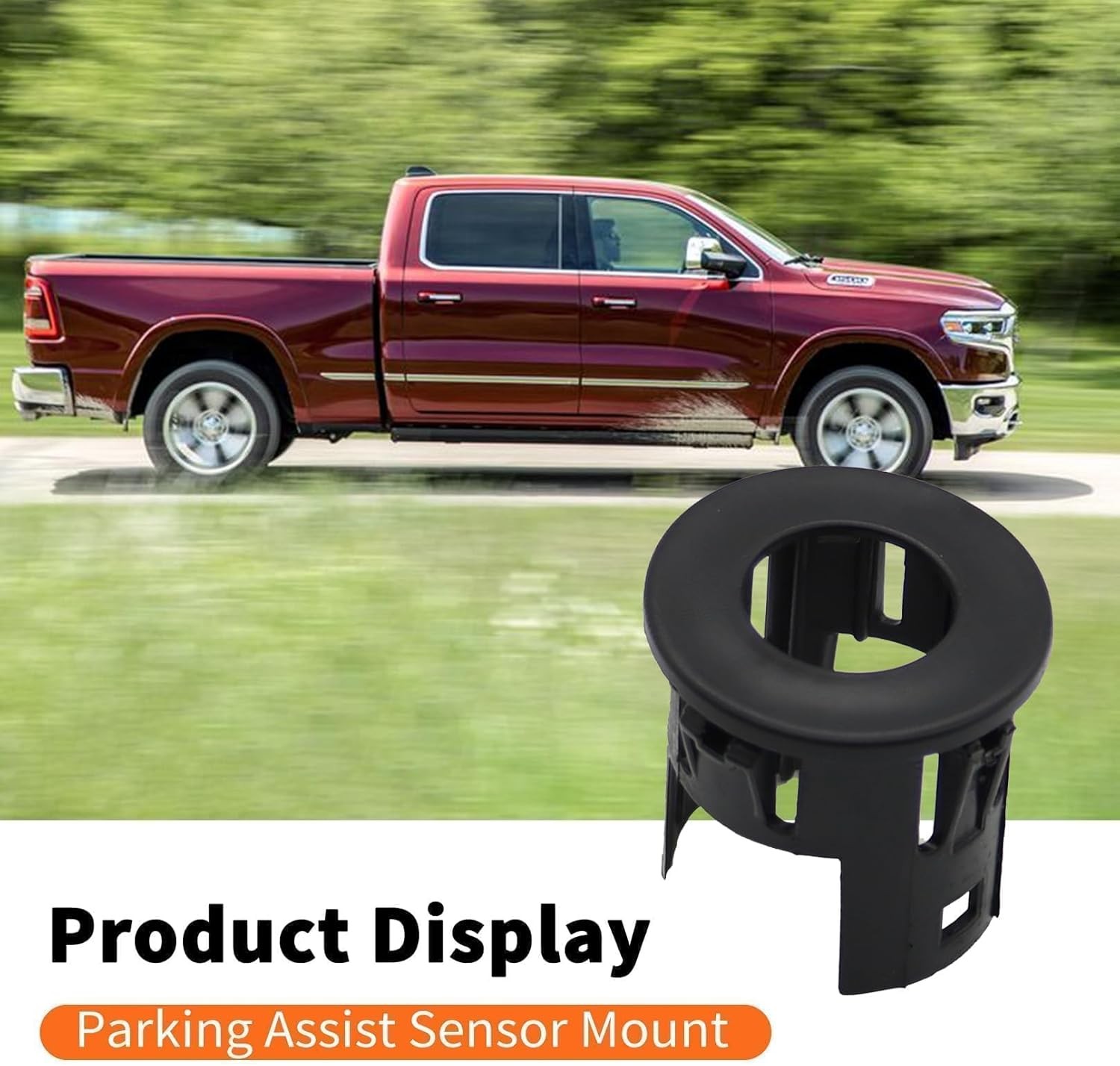4X Parking Assist Sensor Mount Bracket Bezels Compatible with 2014-2018 Ram 1500