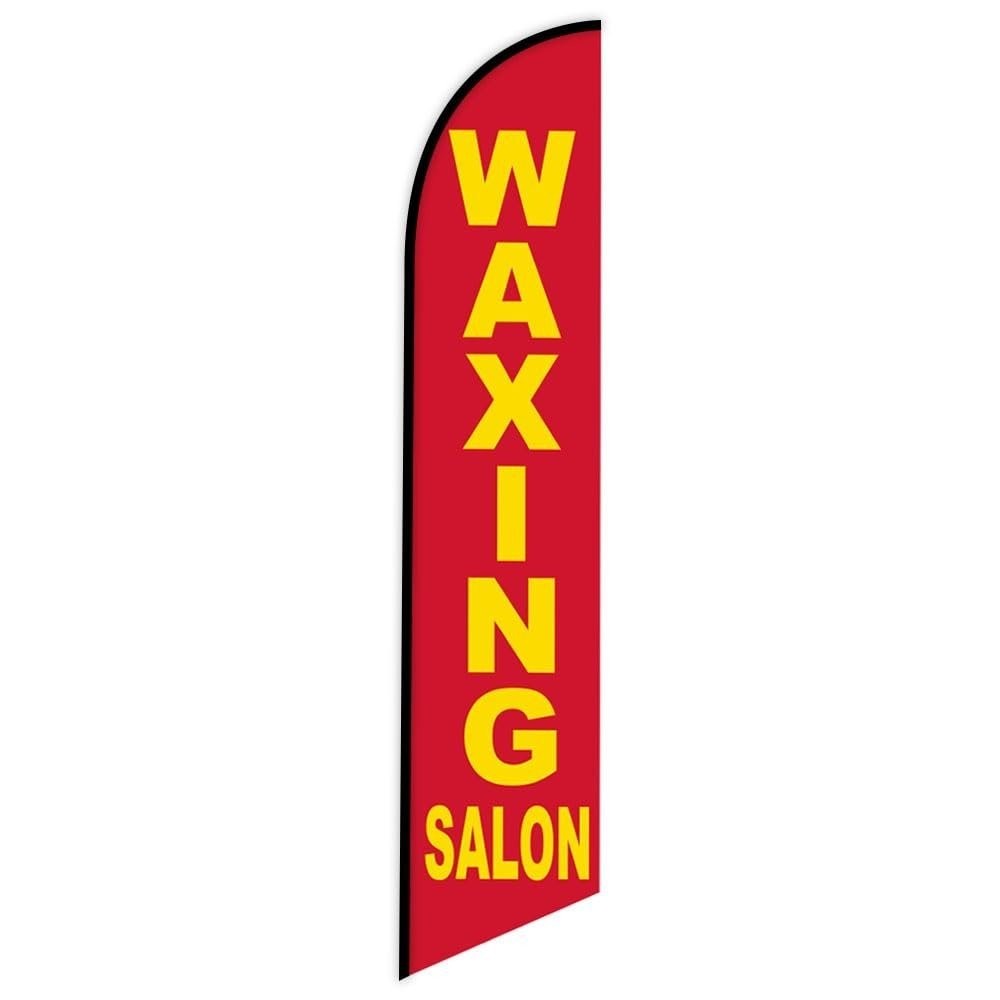 Waxing Salon Feather Banner Swooper Flag Set Includes 15 foot Flag Pole Kit…