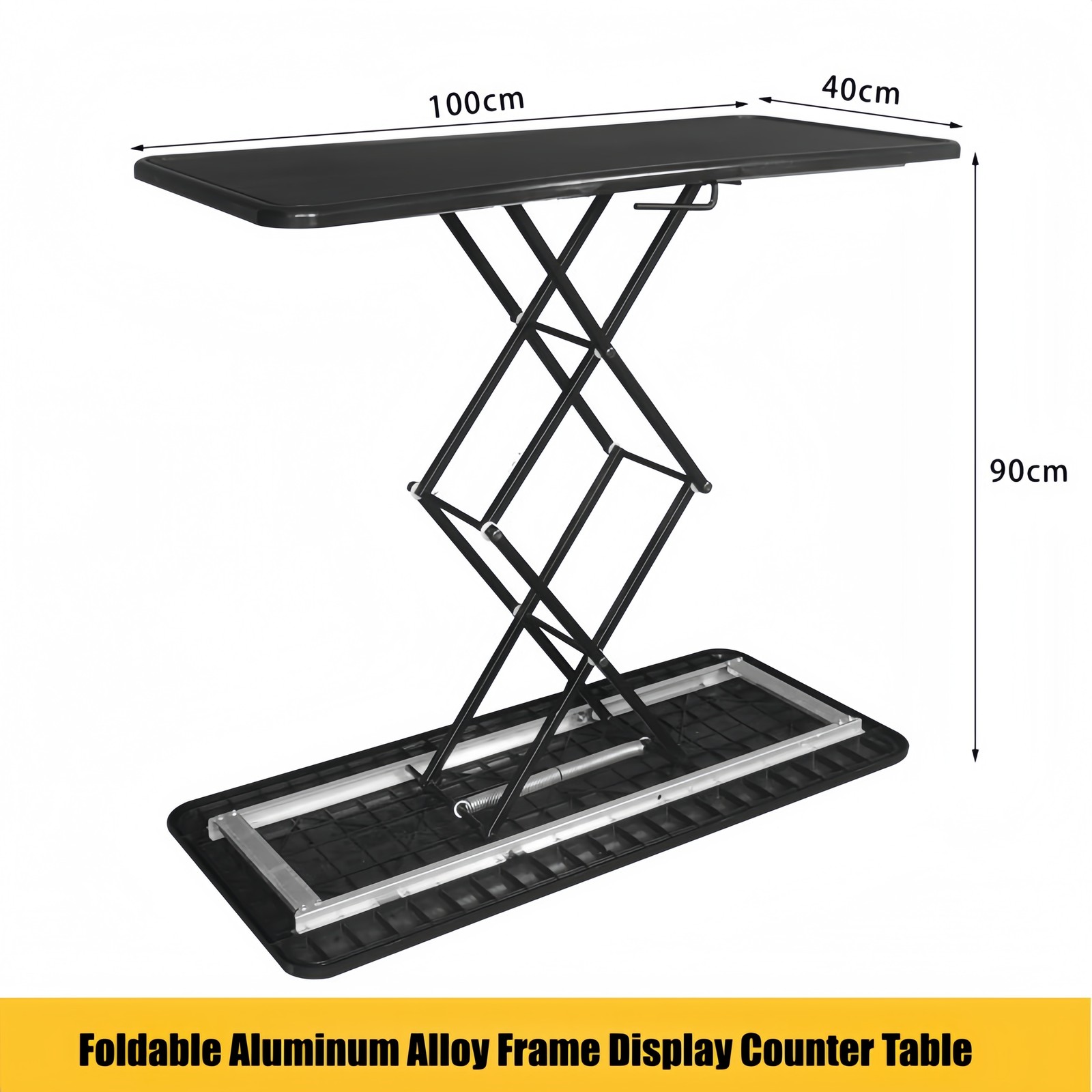 Quick-Pop Portable Display Counter with Plastic Cylinder Lift & Elastic Fabric