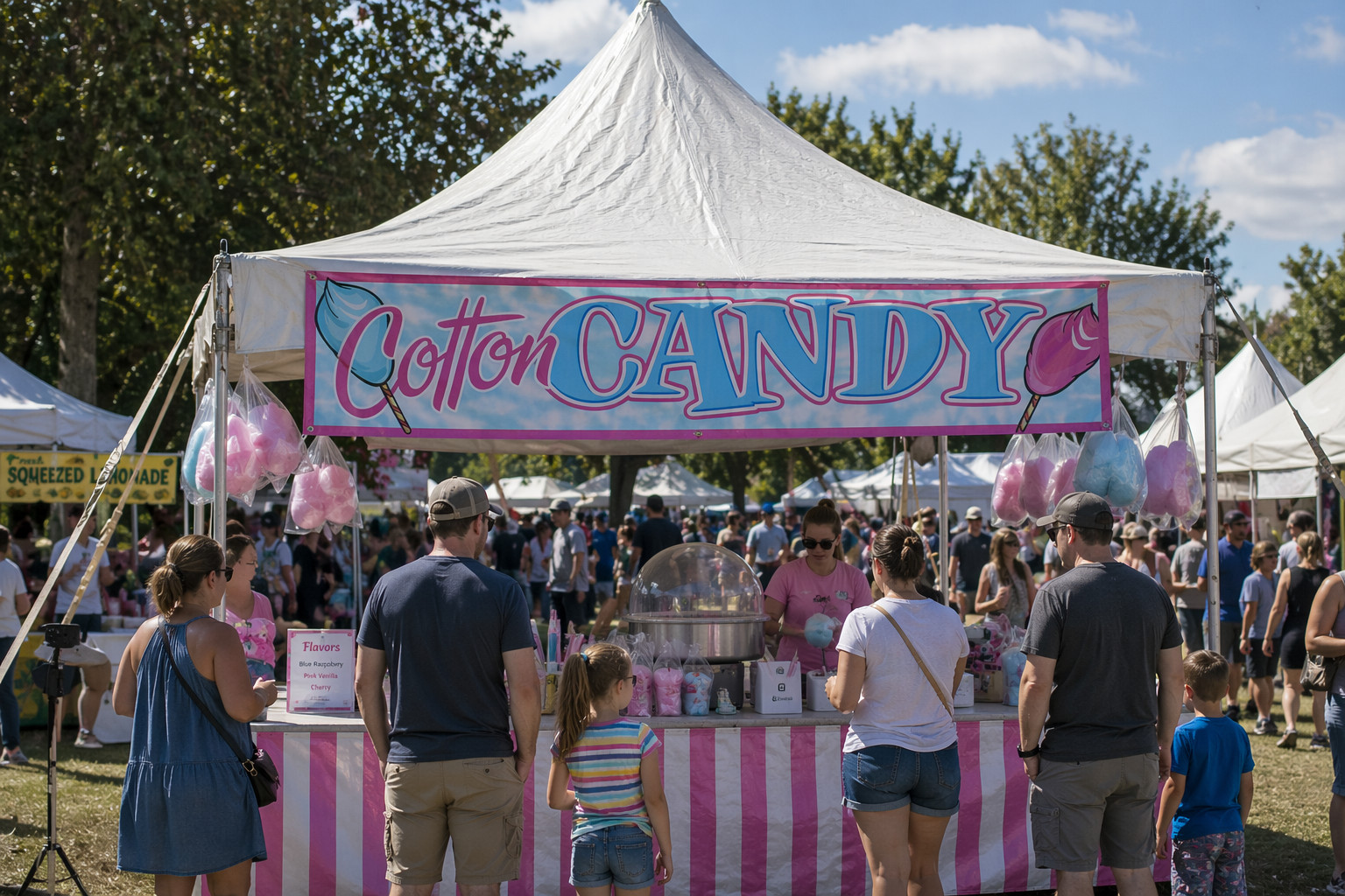 Cotton Candy Vinyl Banner Sign – Concession – Fair- 15oz Heavy Duty