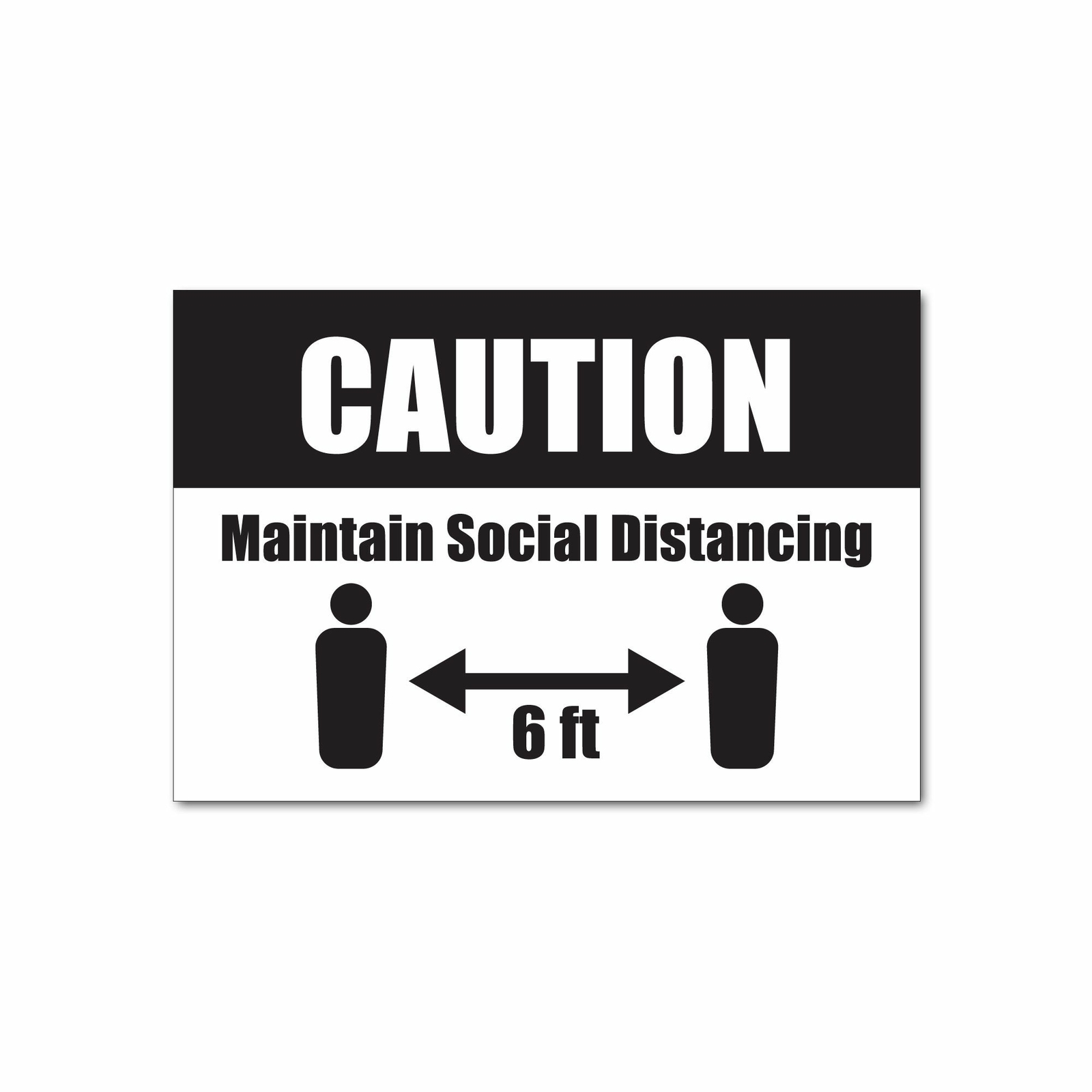 Maintain Social Distancing Business Store Informational Sign ~ 13&Prime; x 19&Prime;