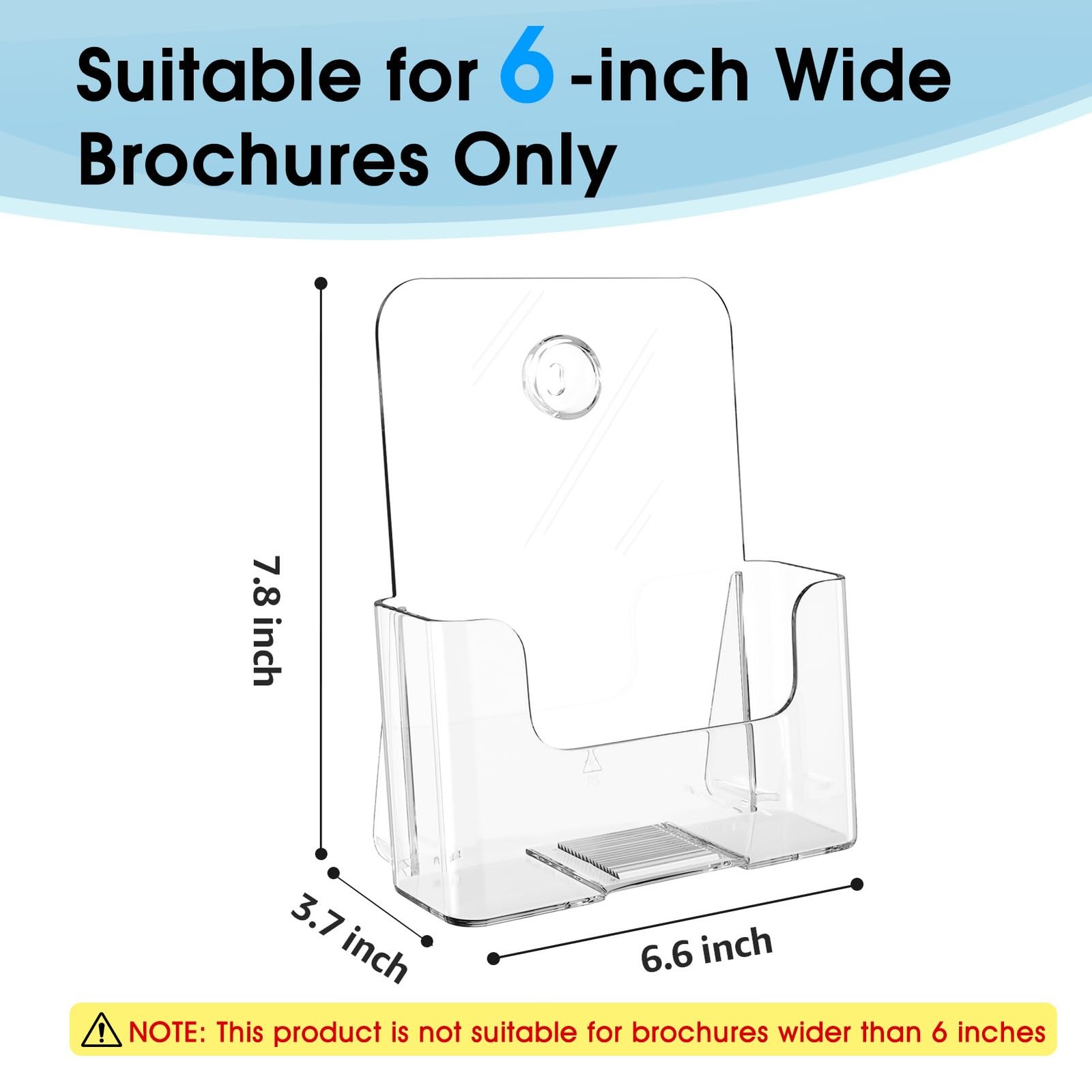 MaxGear Acrylic Brochure Holder 6 x 8 inch, Display Stand 6&Prime;x9&Prime;-2 pack, clear