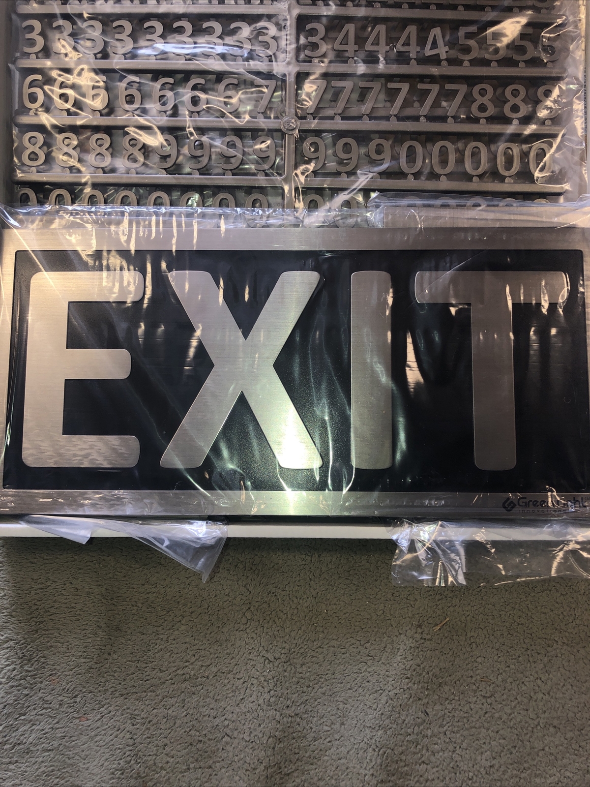 Essential Business Sign Bundle Brushed Metal Look 7 Signs in One Box NEW