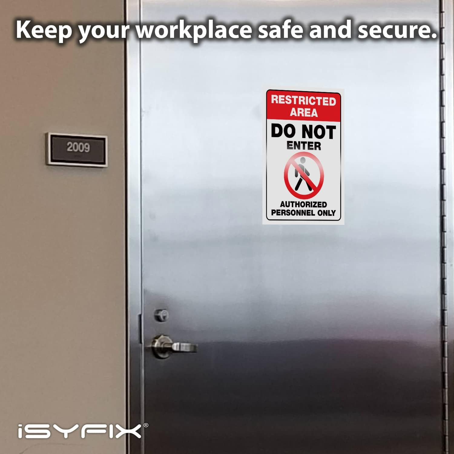 Restricted Area Authorized Personnel Only Sign Stickers 2 Pack 7×10 Inch Vinyl