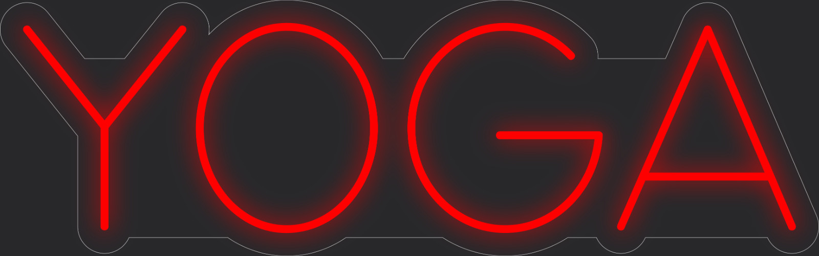 Yoga Neon LED Sign Business Wall Decor Lighted Store Sign 36 x 11 in.