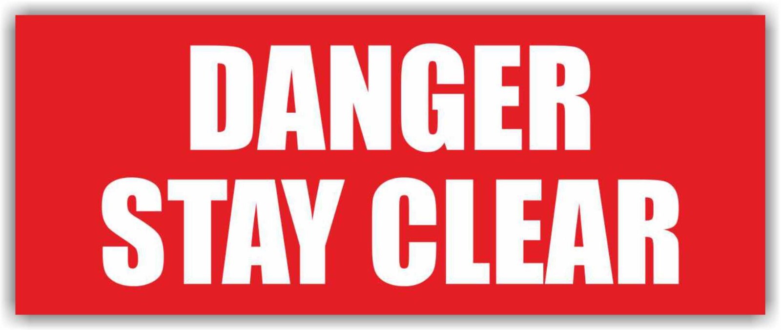 DANGER STAY CLEAR Advertising Banner Vinyl Mesh Sign Careful Attention