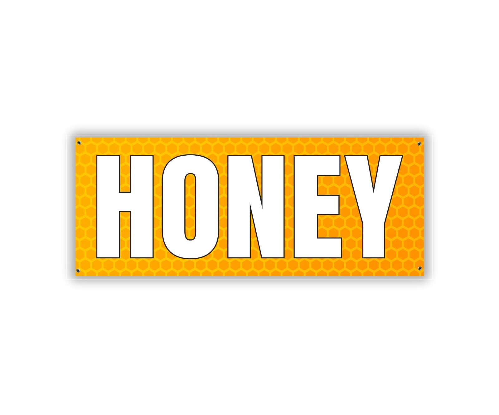 Honey Canvas Banner Large Honey Sign 48×20 Inches with Corner Grommets Durable