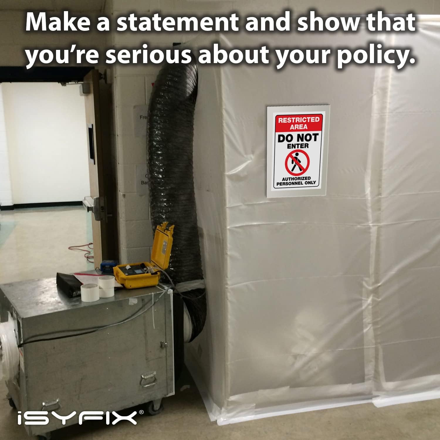 Restricted Area Authorized Personnel Only Sign Stickers 2 Pack 7×10 Inch Vinyl