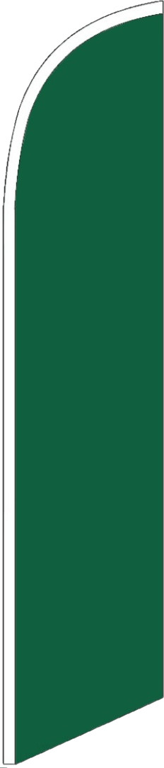 SOLID DARK GREEN WINDLESS FEATHER FLAG Tall Curved Top Swooper Banner Event Sign