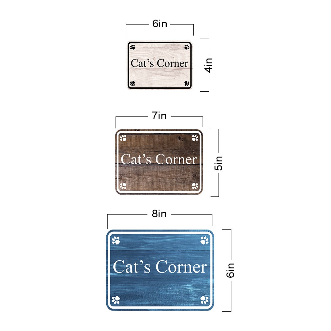 Classic Framed Plus Cat&rsquo;s Corner Door or Wall Sign | Pet-friendly Signs