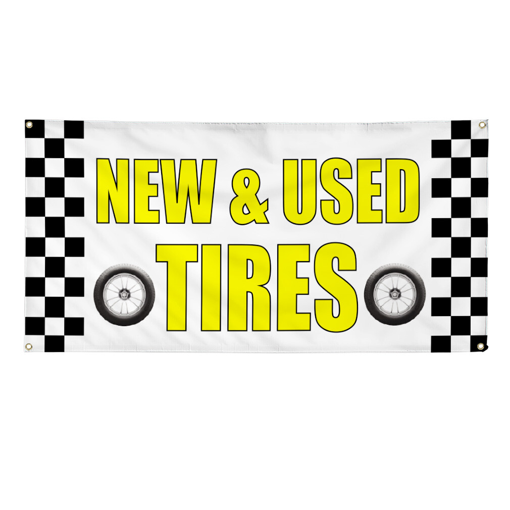 Vinyl Banner Multiple Sizes New & Used Tires Advertising Printing A Business