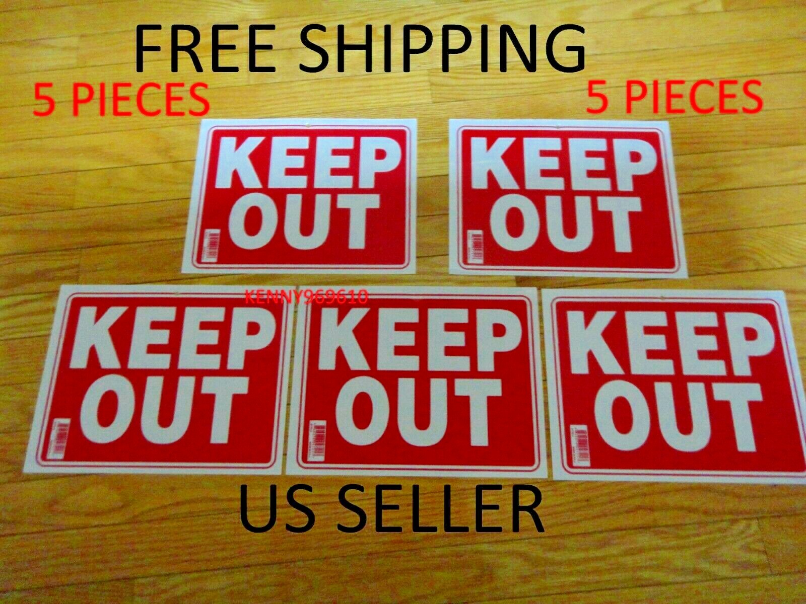 5 Pcs Red & White Flexible Plastic  » KEEP OUT  » Sign 9 x 12 Inch S15 US Seller