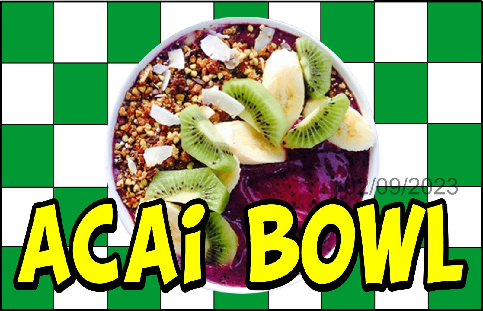 Acai Bowl DECAL (Choose Size) Food Concession Vinyl Sign Sticker G ck