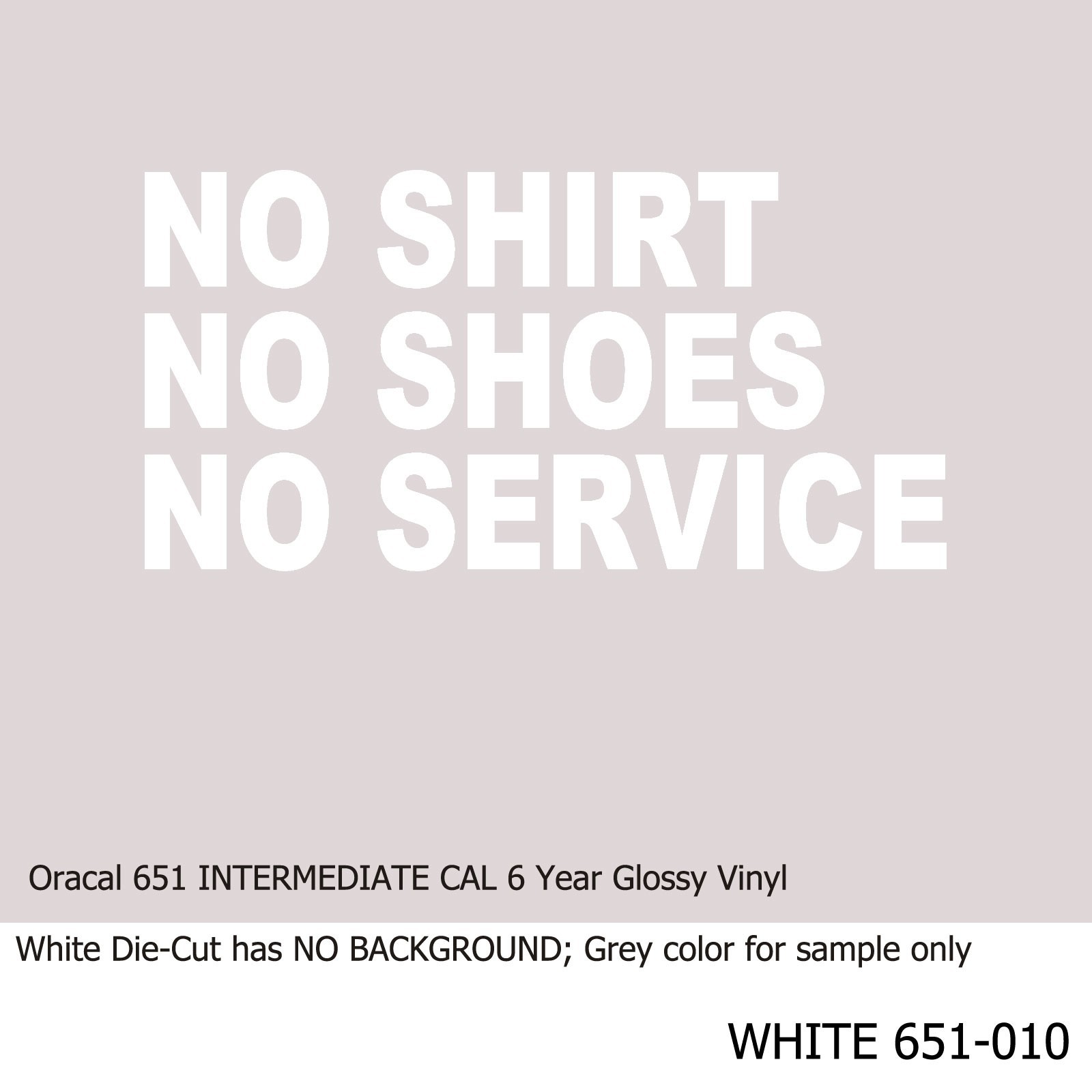 No Shirt Shoes Service Vinyl Decal Sticker Business Sign 7 in x 3.5 in 9 Color