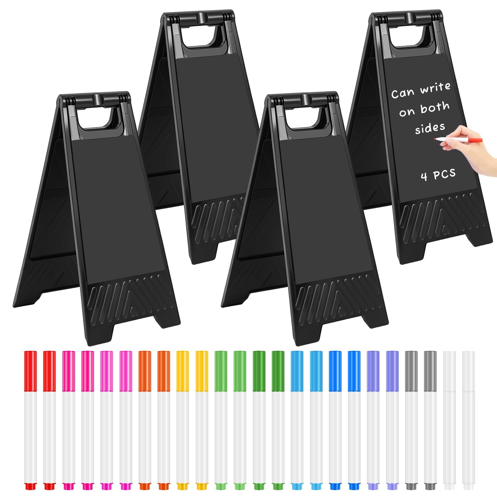 Colingmill 4 Pack A Frame Sandwich Board Sign Dry Erase Surface 24 X 12 Inch