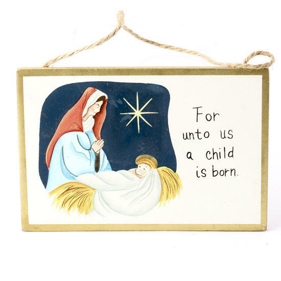 Factory Direct Craft …A Child is Born Wood Ornament Sign | 6 Pieces