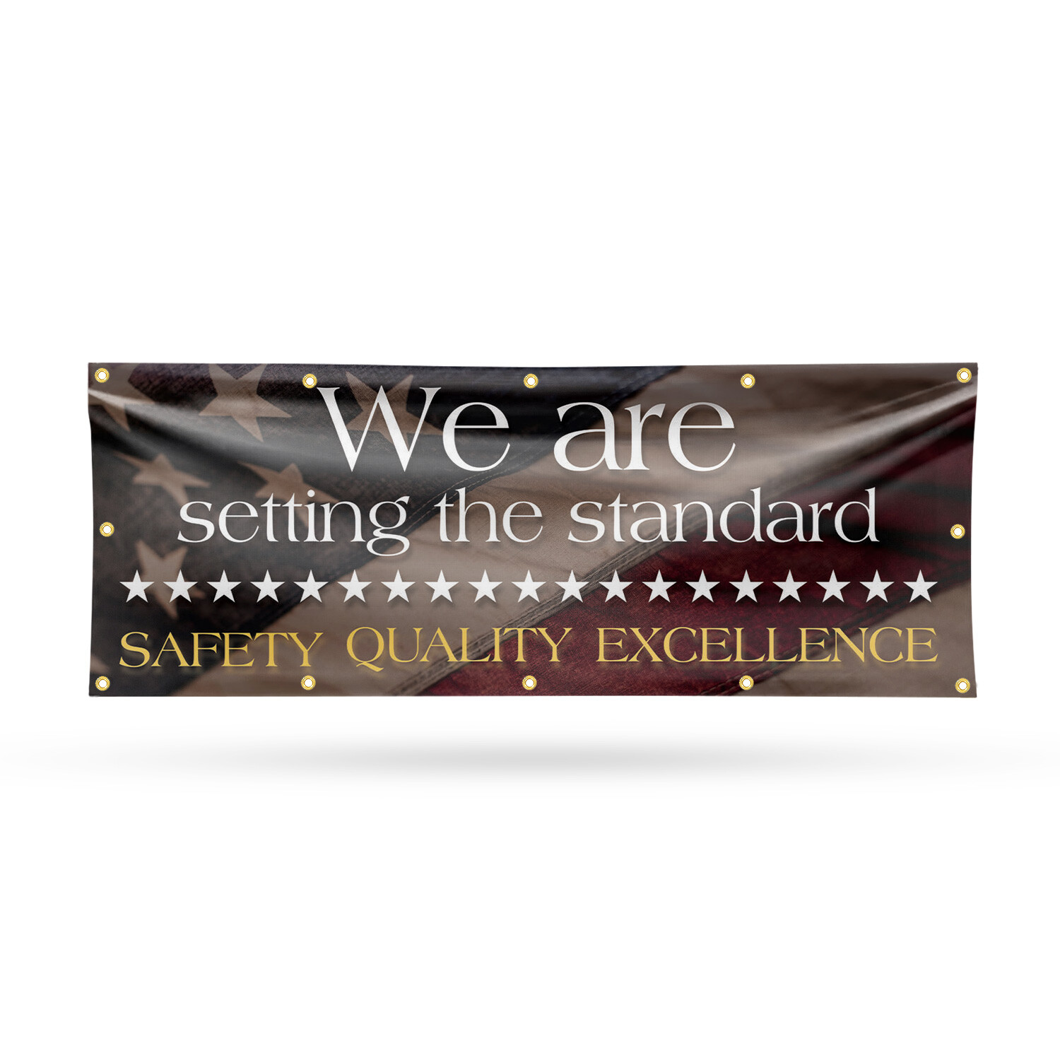 Setting The Standard Safety Vinyl Banner Sign with Metal Grommets Heavy-Duty