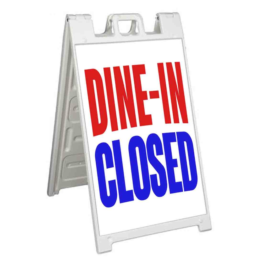 DINE-IN CLOSED Signicade 24×36 Aframe Sidewalk Sign Banner Decal RESTAURANT