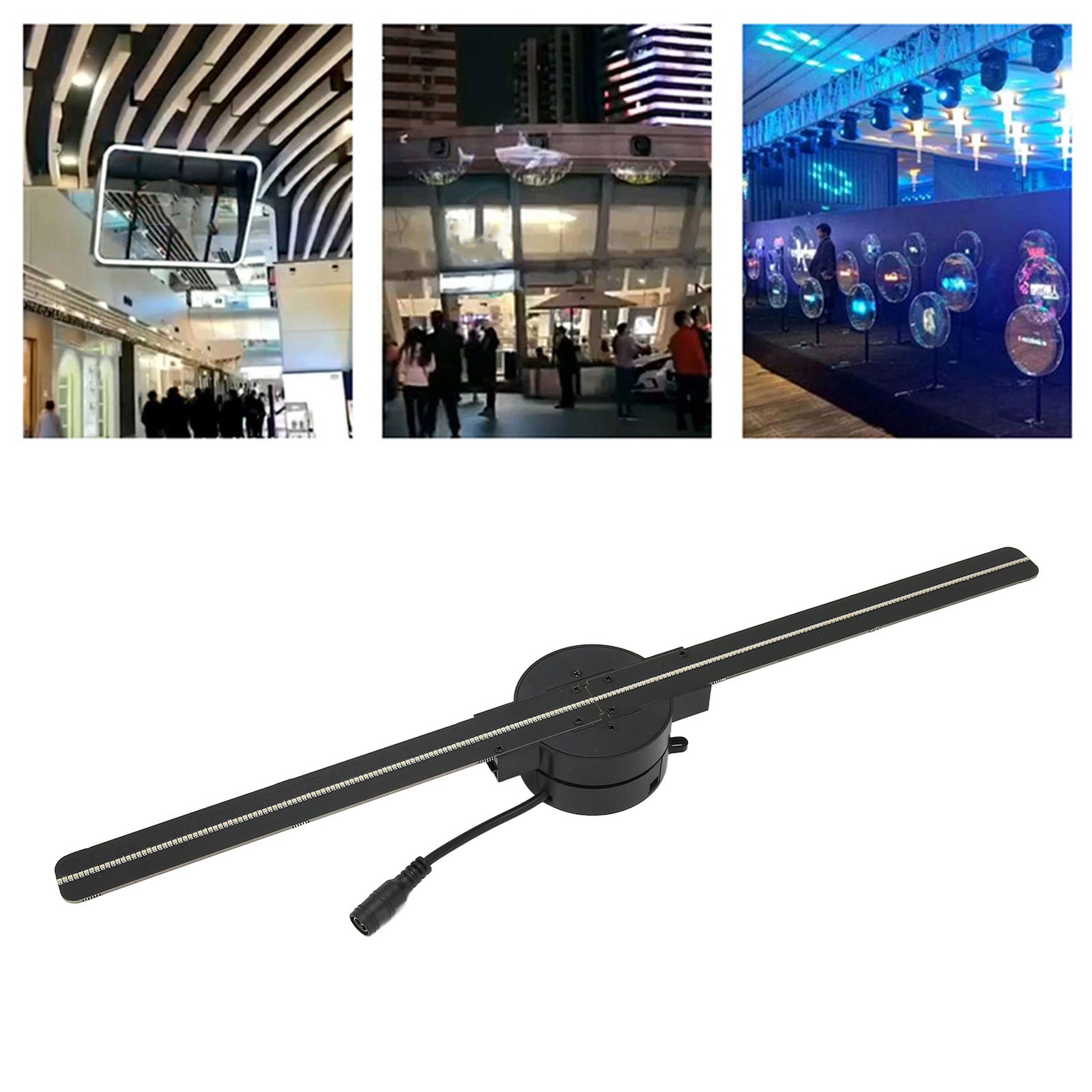 3D Hologram Fan Borderless Floating Display Remote & App Control Advertising Fan