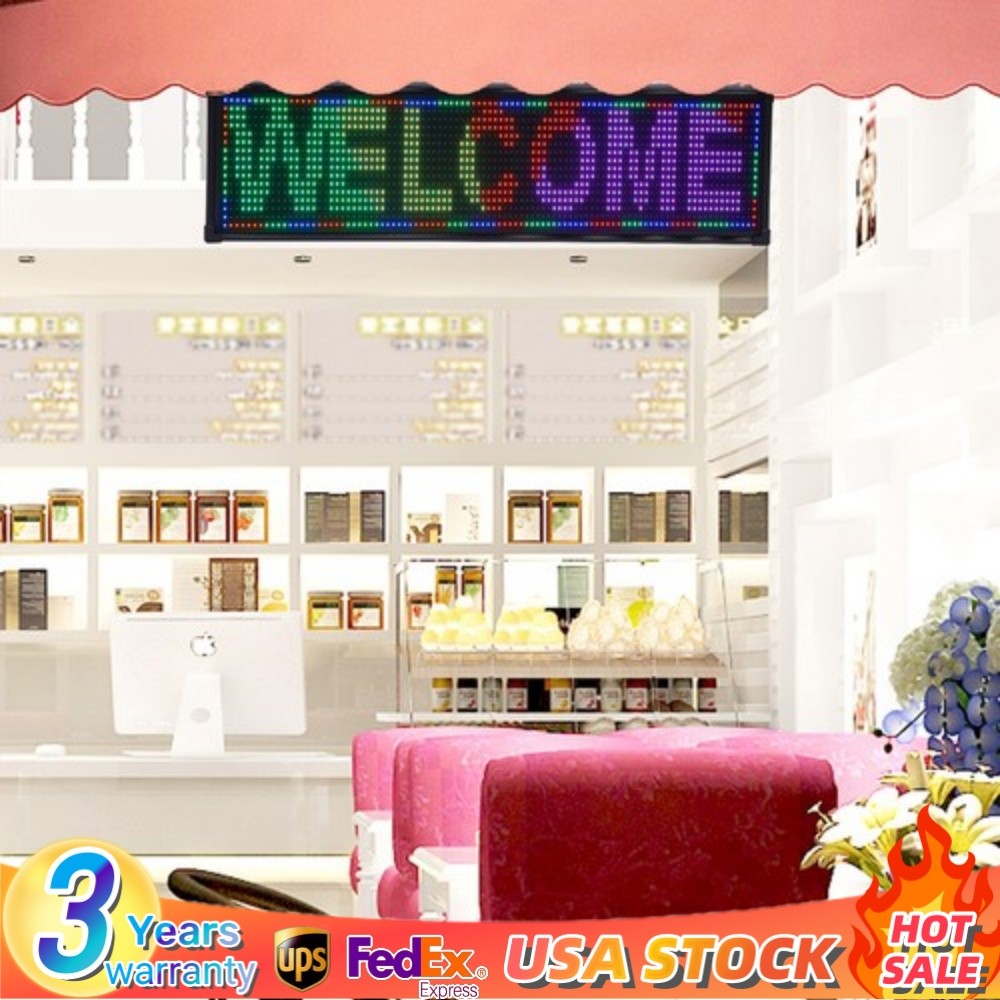 26&Prime;x8&Prime; LED Advertising Sign Programmable Scrolling Display Board Full Color
